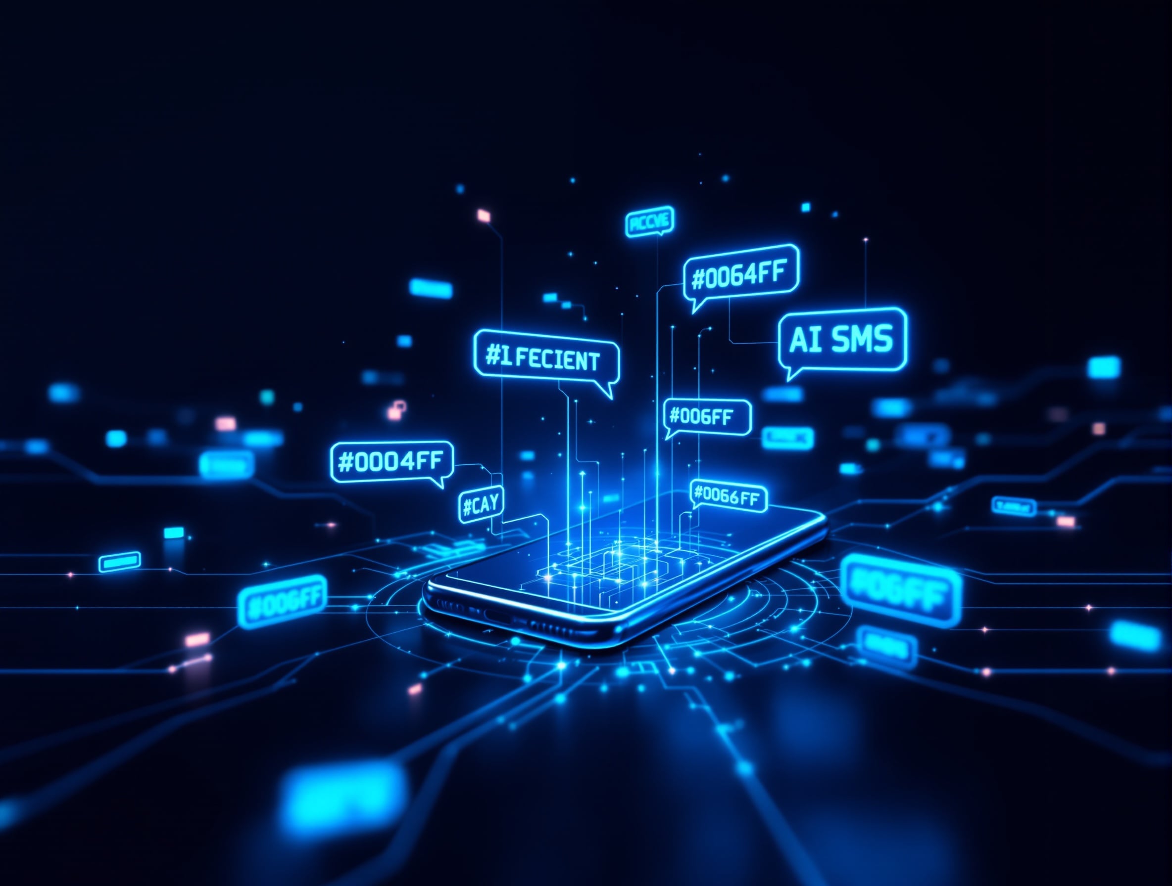 AI SMS receptionist system with intelligent text message handling between phone and AI core